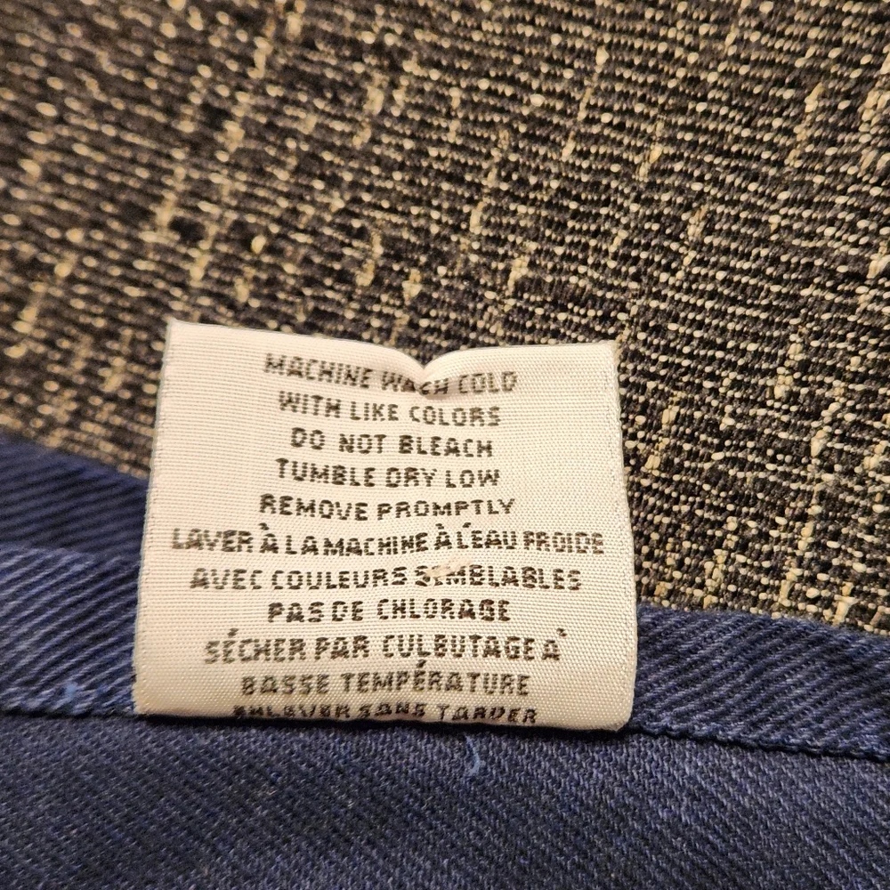 🔥 Bib Apron Full Length 100% Cotton Dark Blue With Ties and Double Front